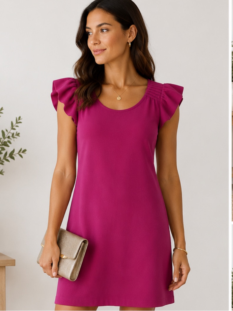 Bcbg Maxazria Mini Dress With Puffy Sleeve Size Medium Barbiecore